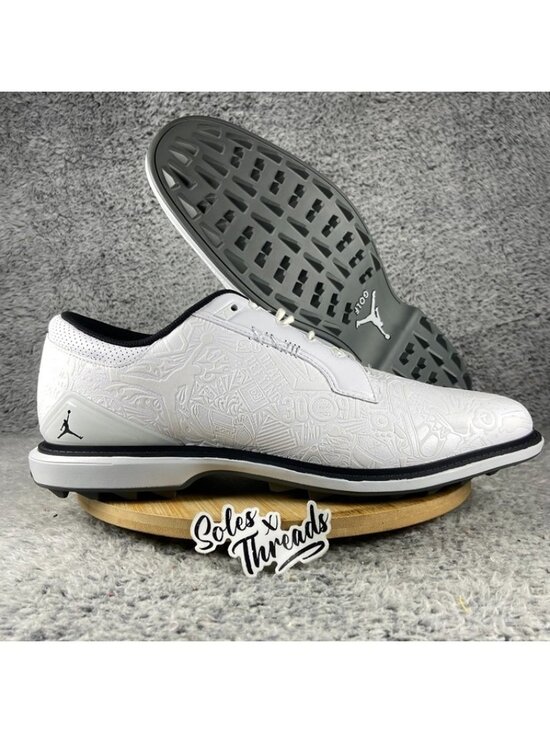 Air Jordan ADG 5 Golf  Men Size 14 White Black Pure Platinum FQ6642-102 main image 5